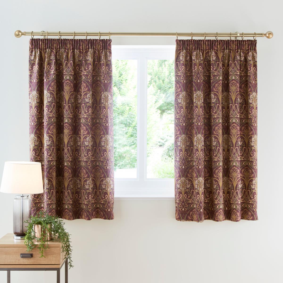 Lucetta Pencil Pleat Curtains Plum Plum Purple – image 6