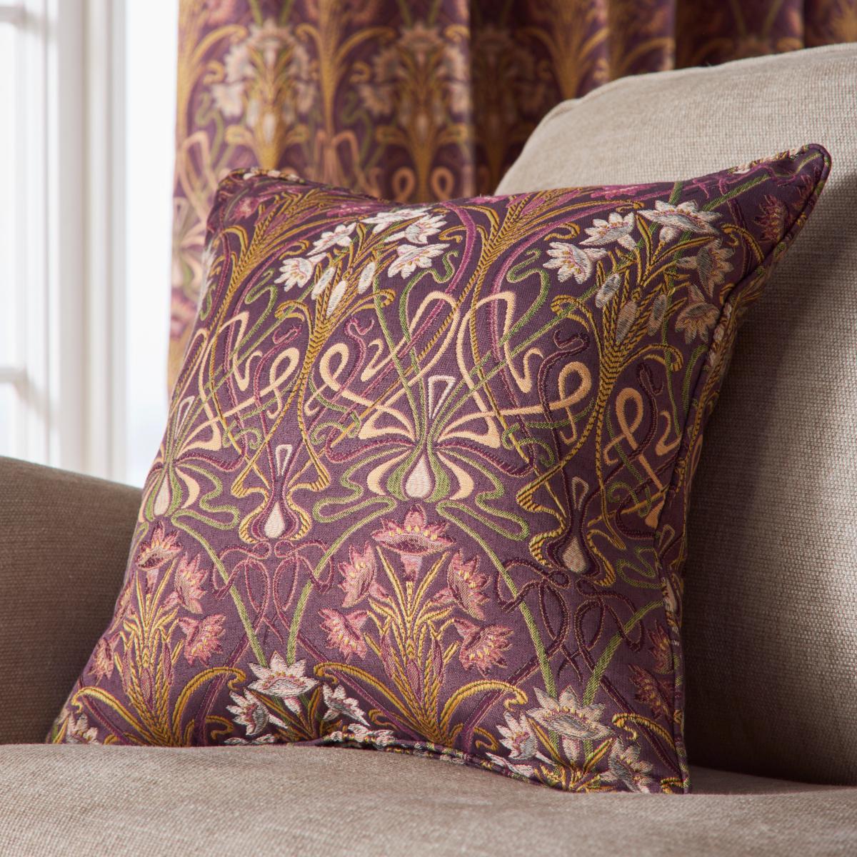 Lucetta Pencil Pleat Curtains Plum Plum Purple – image 7