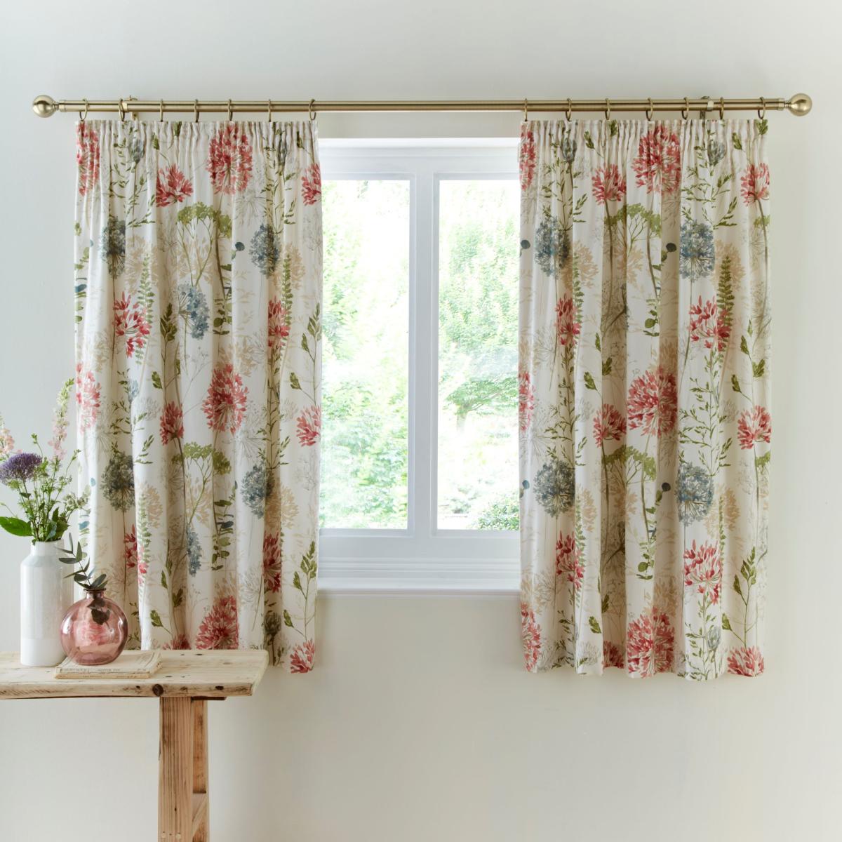 Country Meadow Natural Pencil Pleat Curtains Natural – image 4