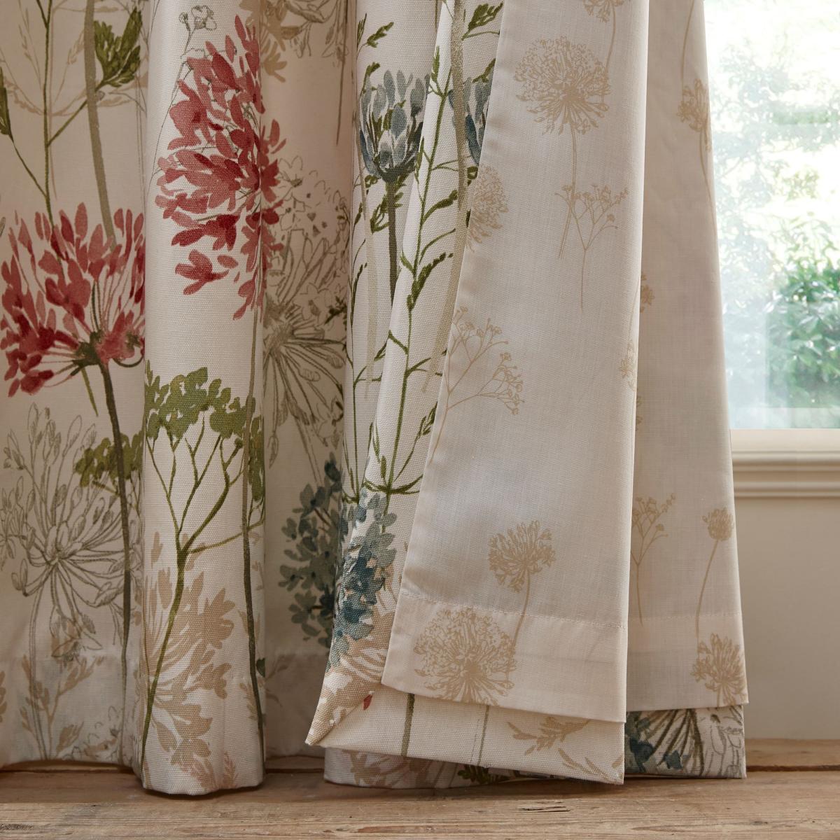 Country Meadow Natural Pencil Pleat Curtains Natural – image 5