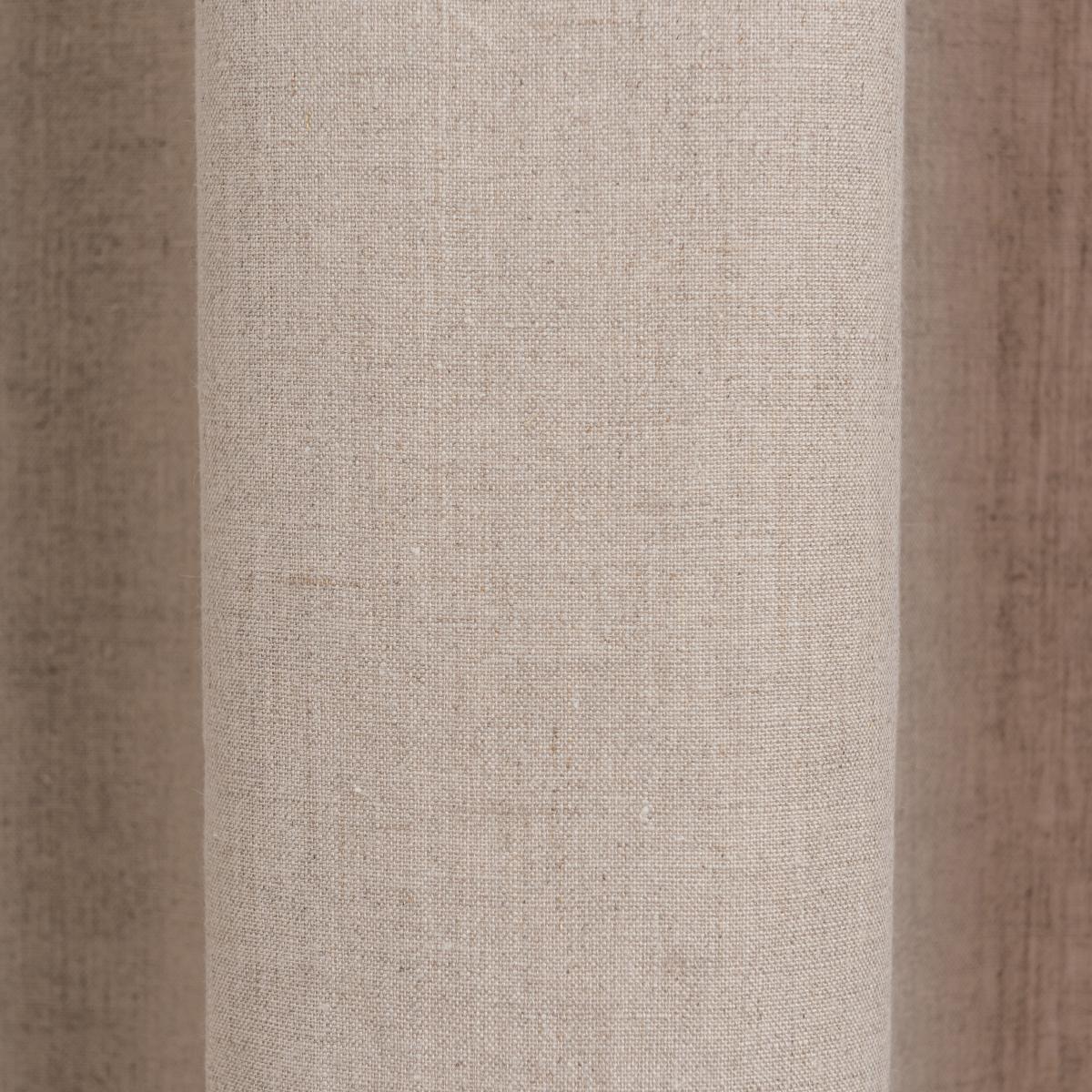 Churchgate Cartmel 100% Linen Natural Pencil Pleat Curtains Brown – image 3