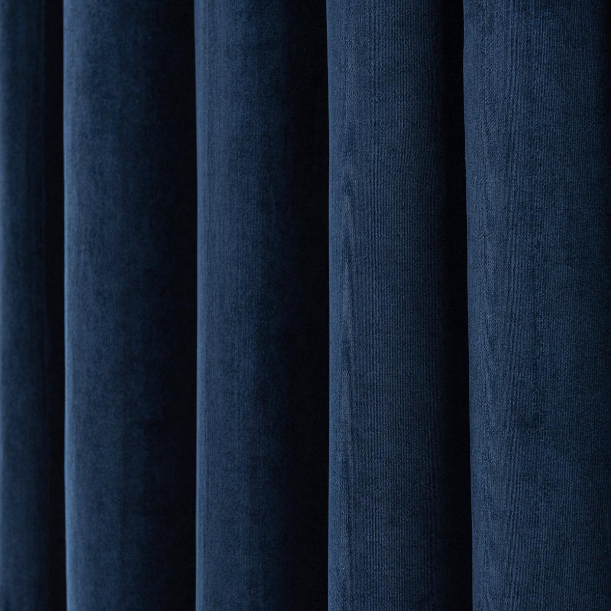 Margot Midnight Blue Velour Pencil Pleat Curtains Midnight (Blue) – image 5