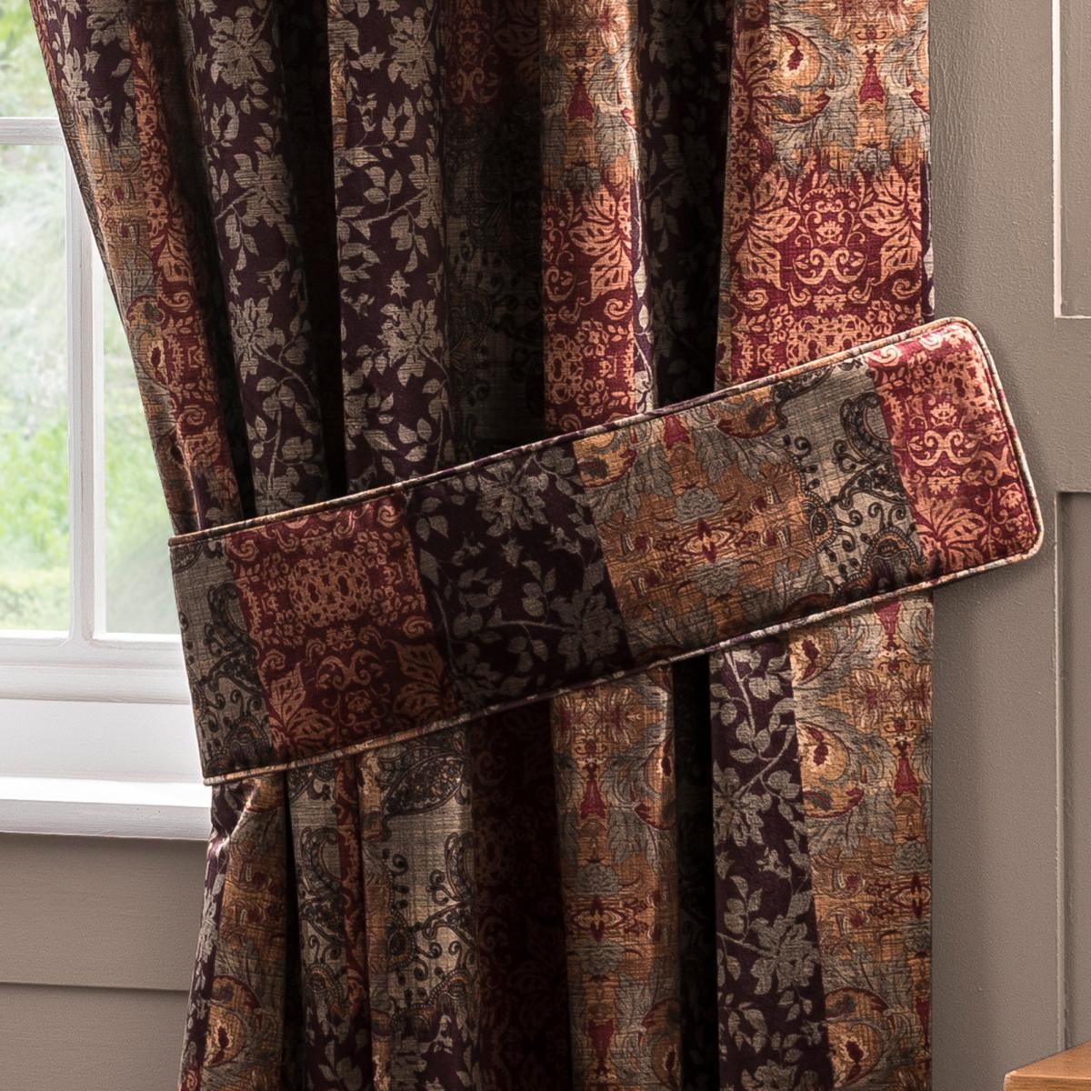Belmont Burgundy Velvet Pencil Pleat Curtains Burgundy – image 4
