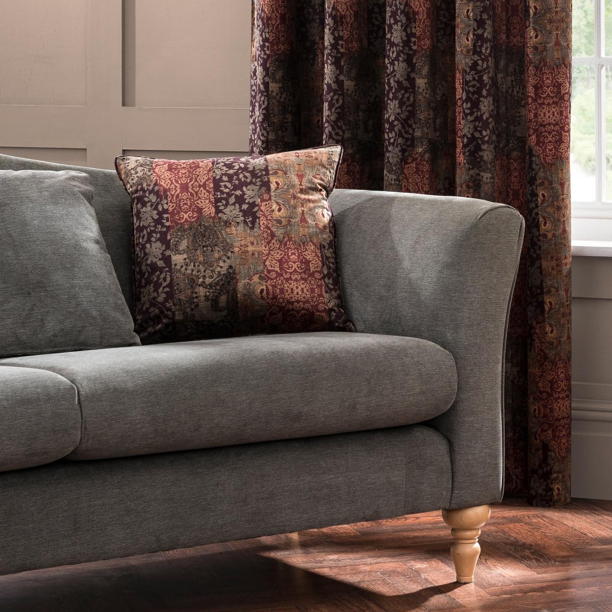 Belmont Burgundy Velvet Pencil Pleat Curtains Burgundy – image 5