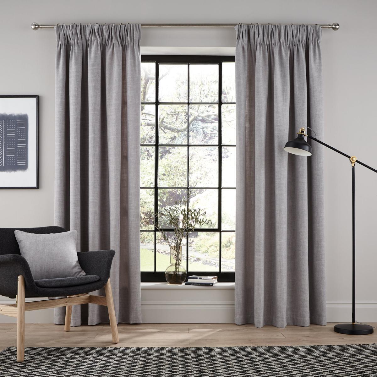 Vermont Dove Grey Pencil Pleat Curtains Grey – image 2
