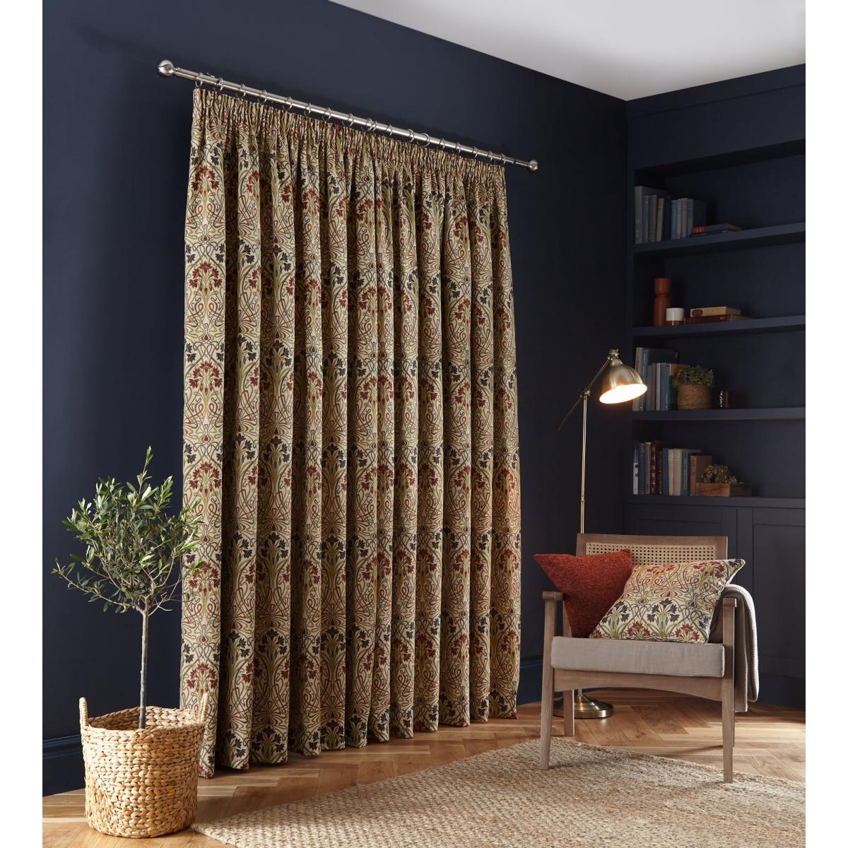 Lucetta Jewel Pencil Pleat Curtains Multi Coloured – image 5