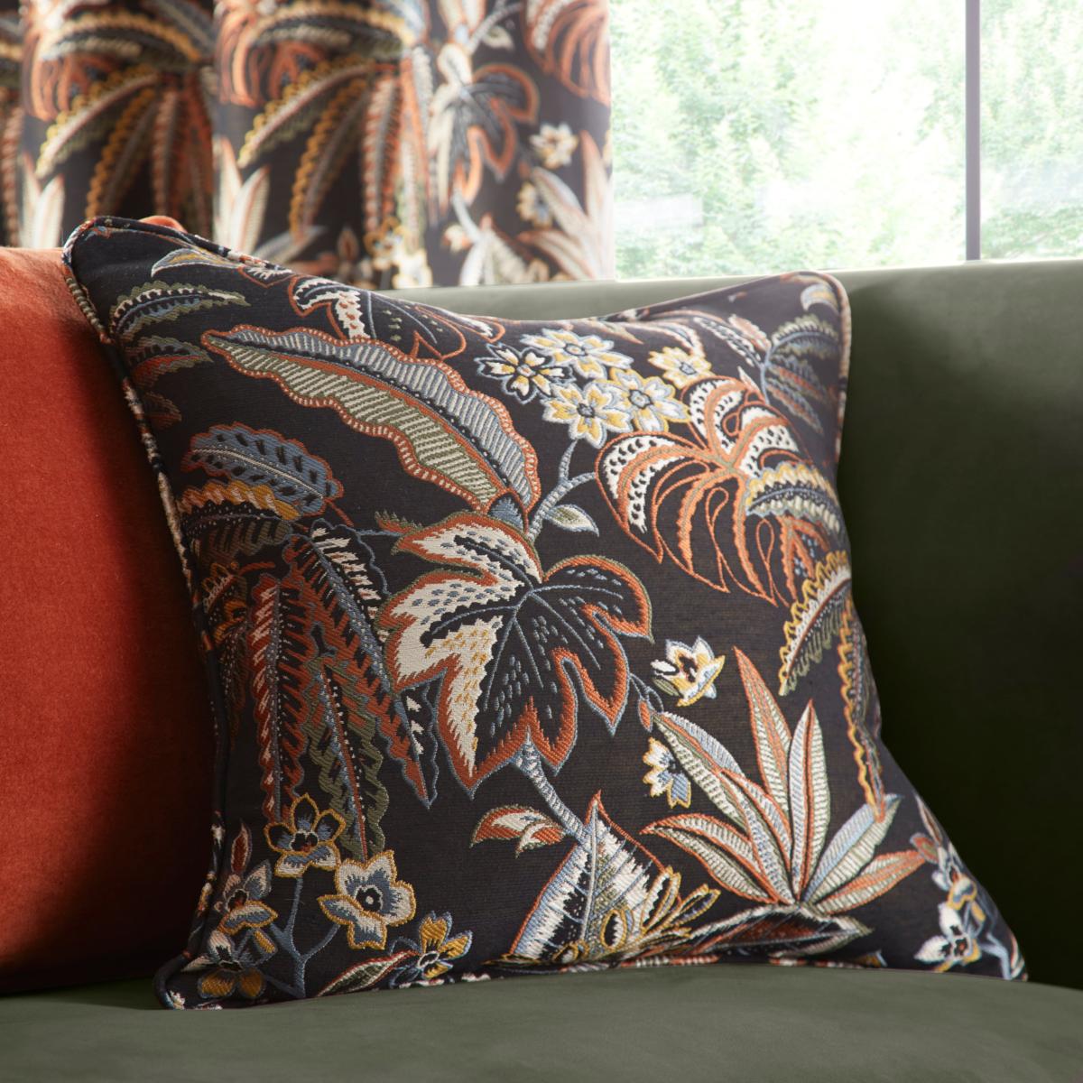 Tahiti Pencil Pleat Curtains Rust Rust – image 6