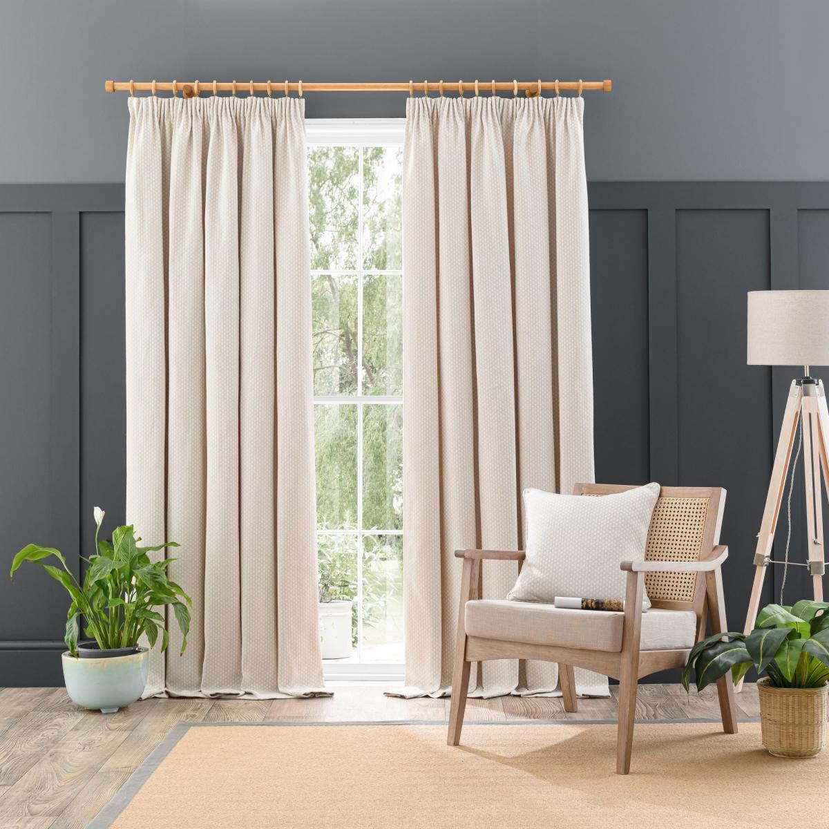 Churchgate Eton Natural Pencil Pleat Curtains Natural – image 2