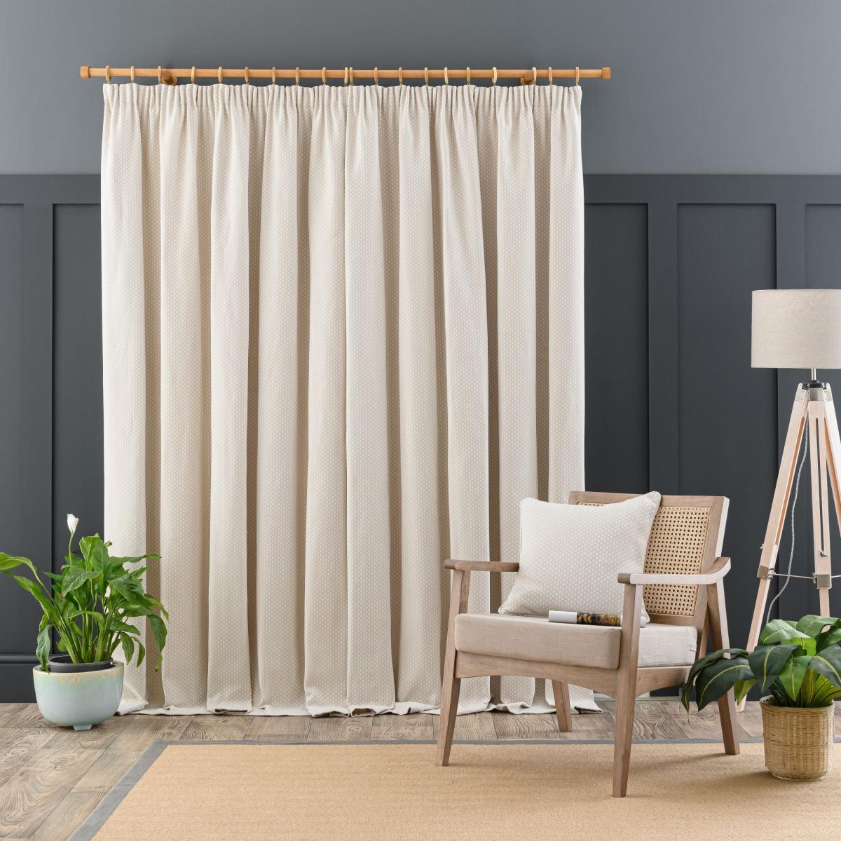 Churchgate Eton Natural Pencil Pleat Curtains Natural – image 3
