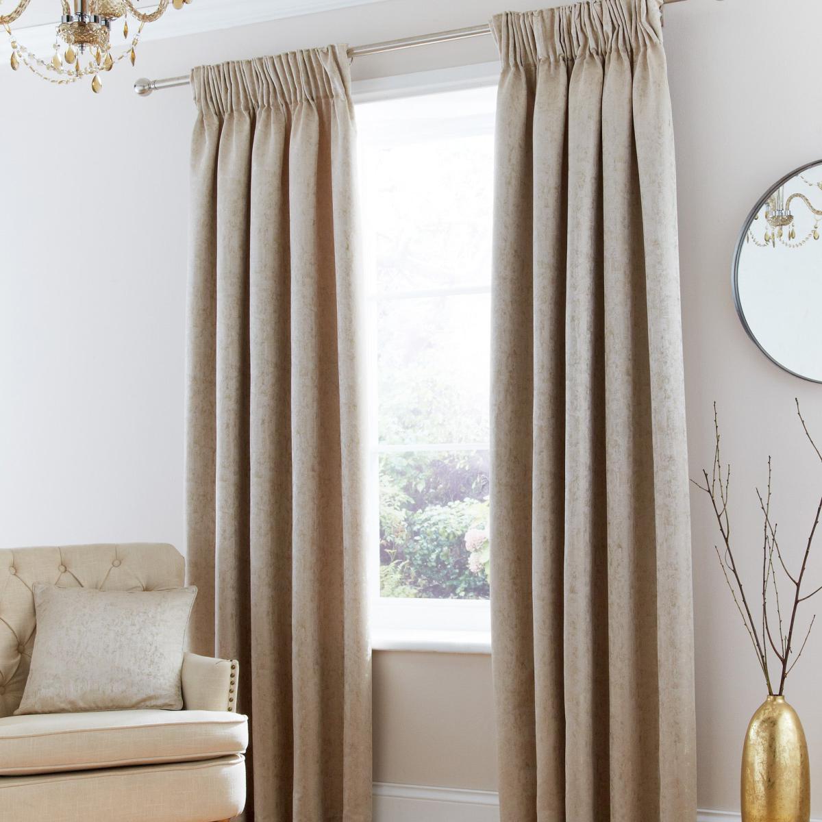 Richmond Champagne Pencil Pleat Curtains Beige – image 2