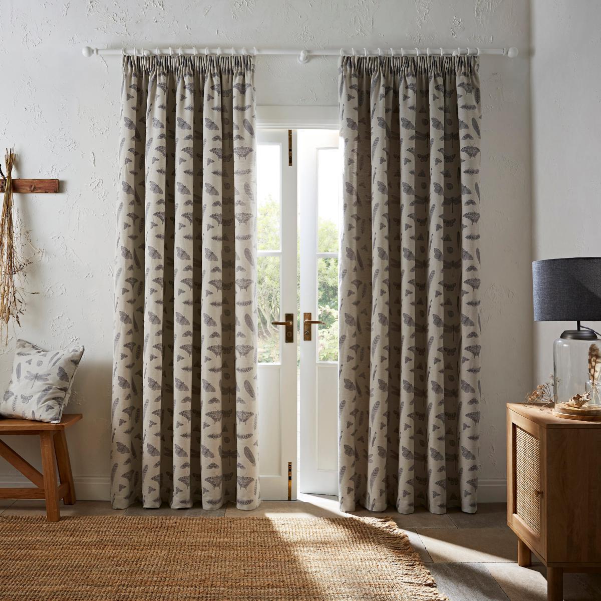 Nature's Study Natural Pencil Pleat Curtains Natural – image 2