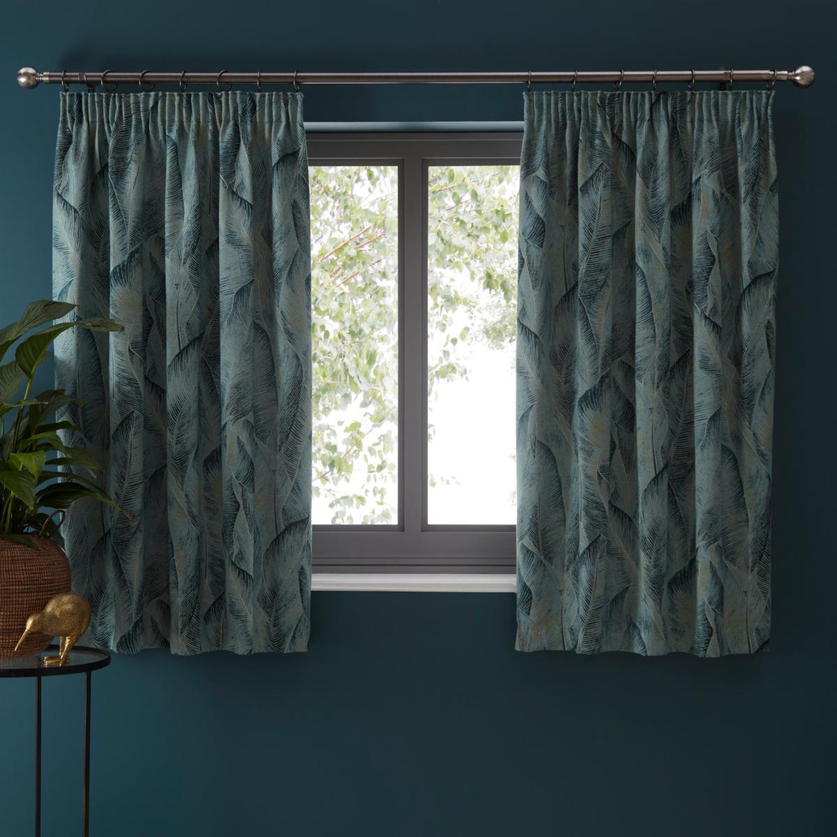 Malawi Green Pencil Pleat Curtains Green – image 3
