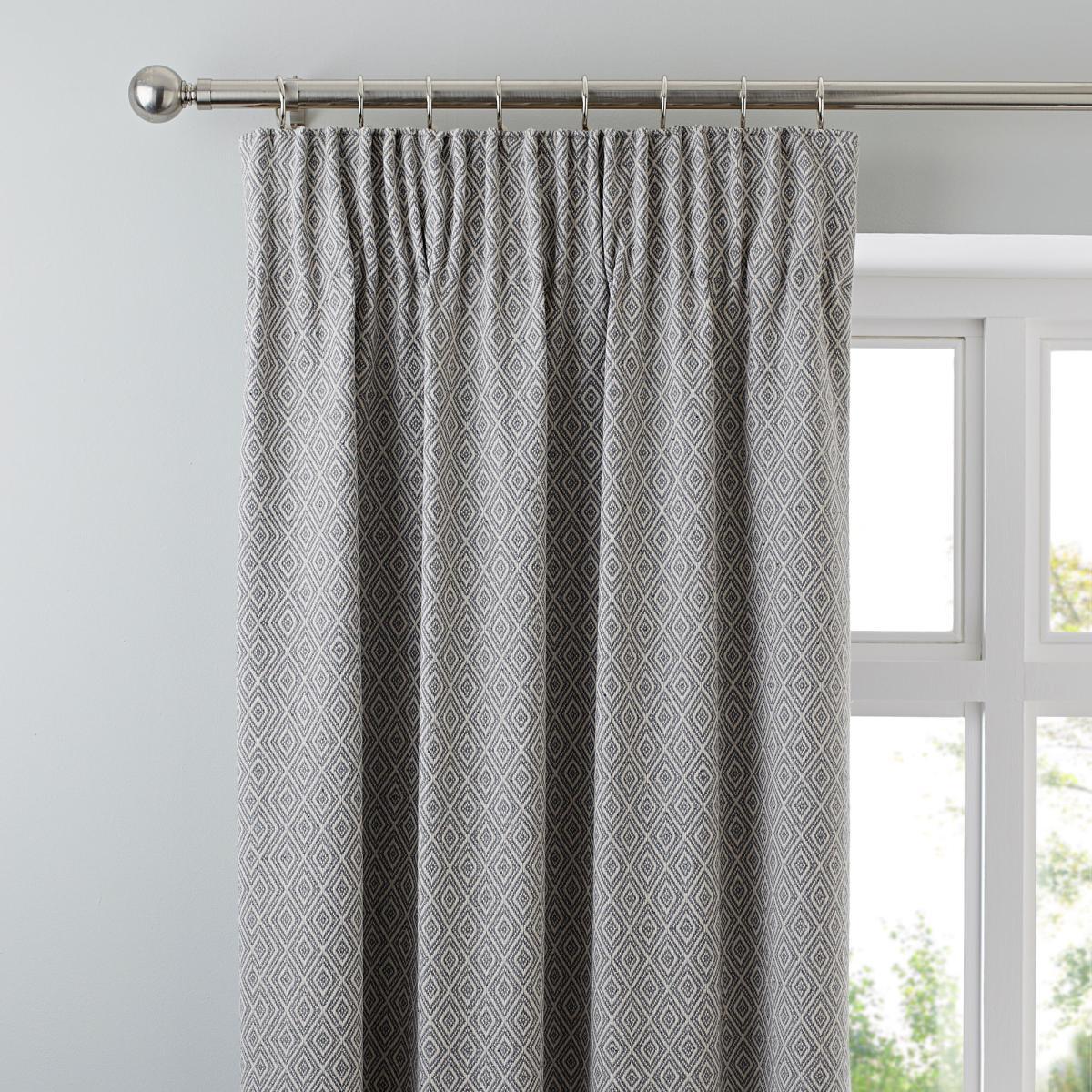 Oslo Grey Pencil Pleat Curtains Grey – image 1
