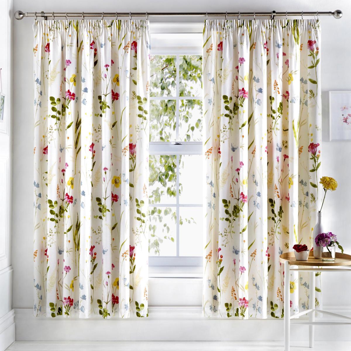 Spring Glade 168 x 183cm Pencil Pleat Curtains MultiColoured – image 2