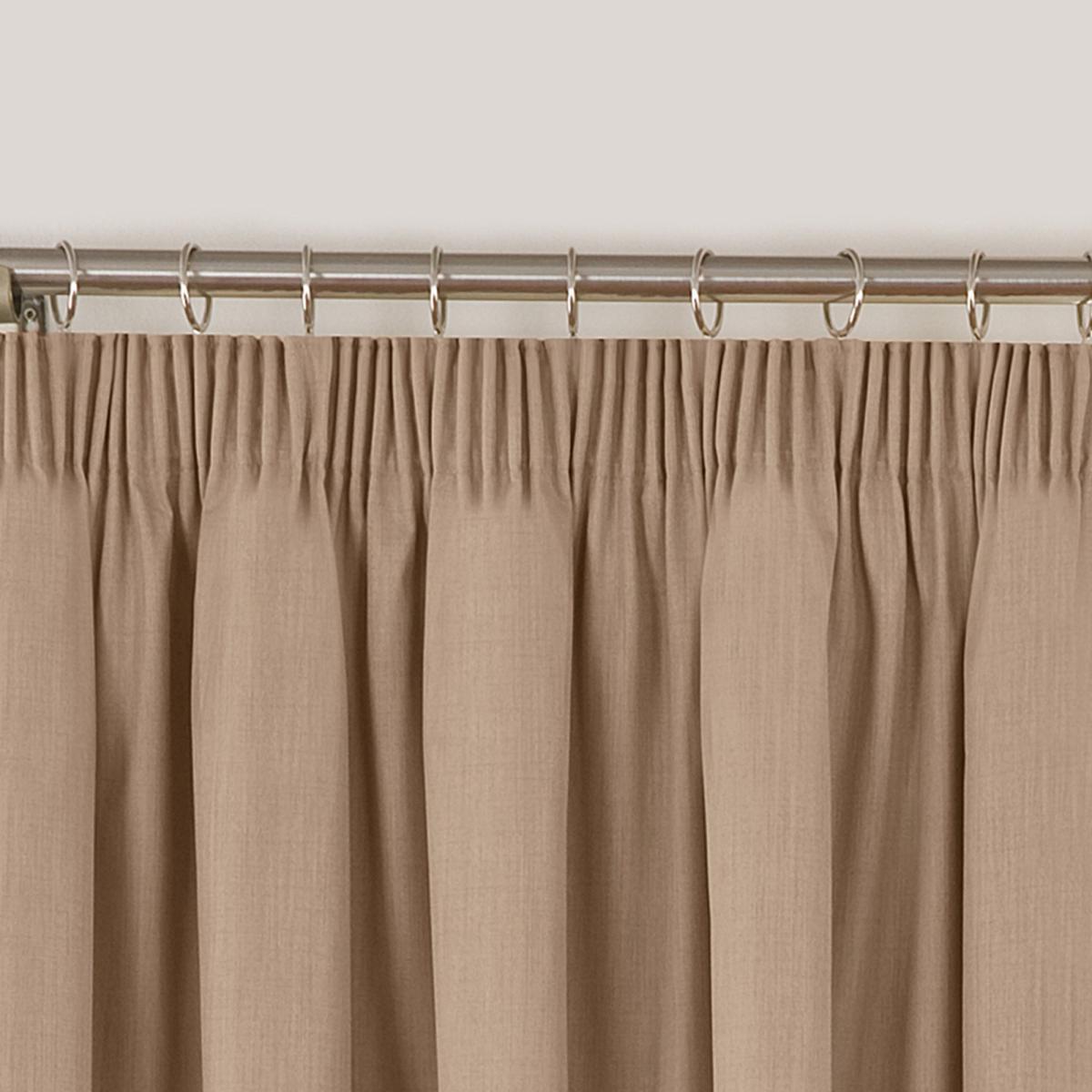 Solar Biscuit Blackout Pencil Pleat Curtains Brown – image 4