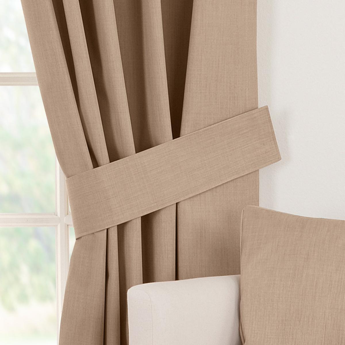 Solar Biscuit Blackout Pencil Pleat Curtains Brown – image 5