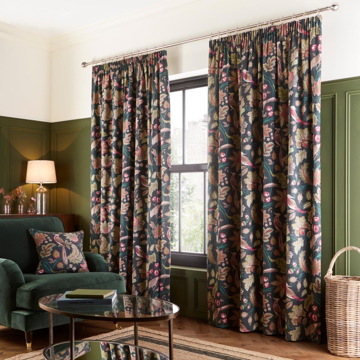 Newark Pencil Pleat Curtains Green Green – image 2