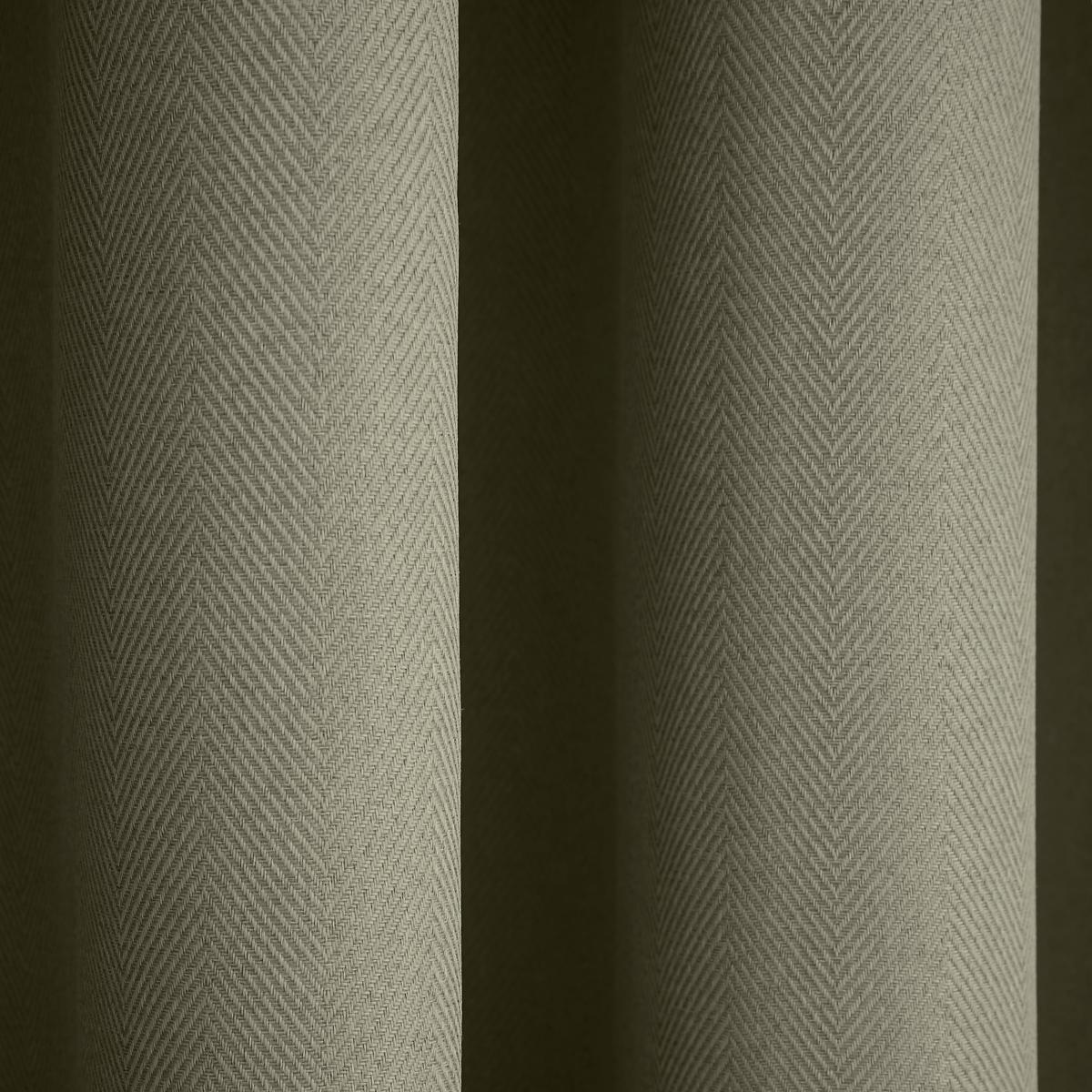 Rotterdam Herringbone Sage Blackout Pencil Pleat Curtains Green – image 3