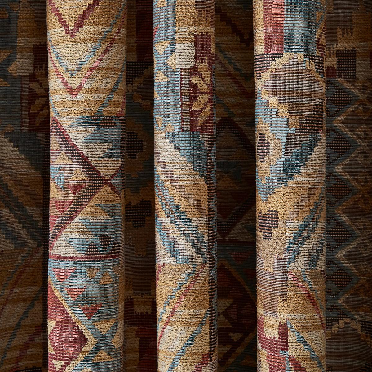 Evander Red Pencil Pleat Curtains Red – image 2
