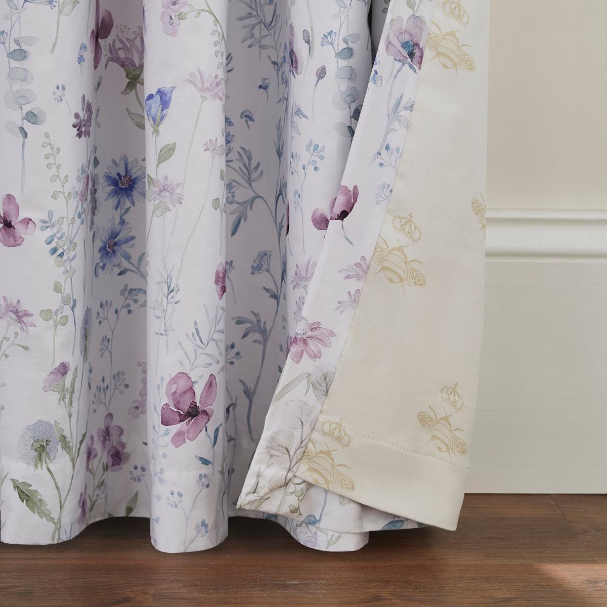 Dorma Wildlflower Mauve Blackout Pencil Pleat Curtains Mauve – image 3