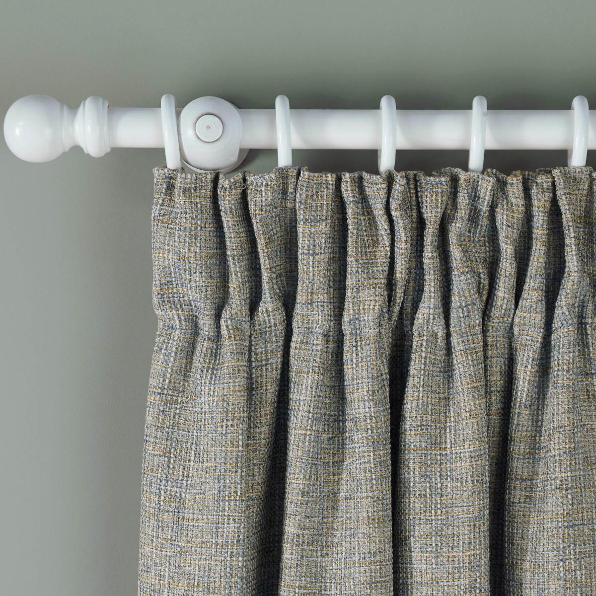 Thornton Blue Pencil Pleat Curtains Brown and Blue – image 4