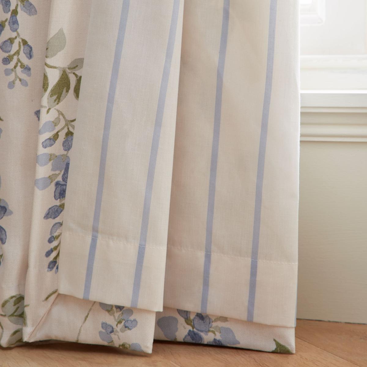 Wisteria Ashley Blue Pencil Pleat Curtains Ashley Blue – image 5