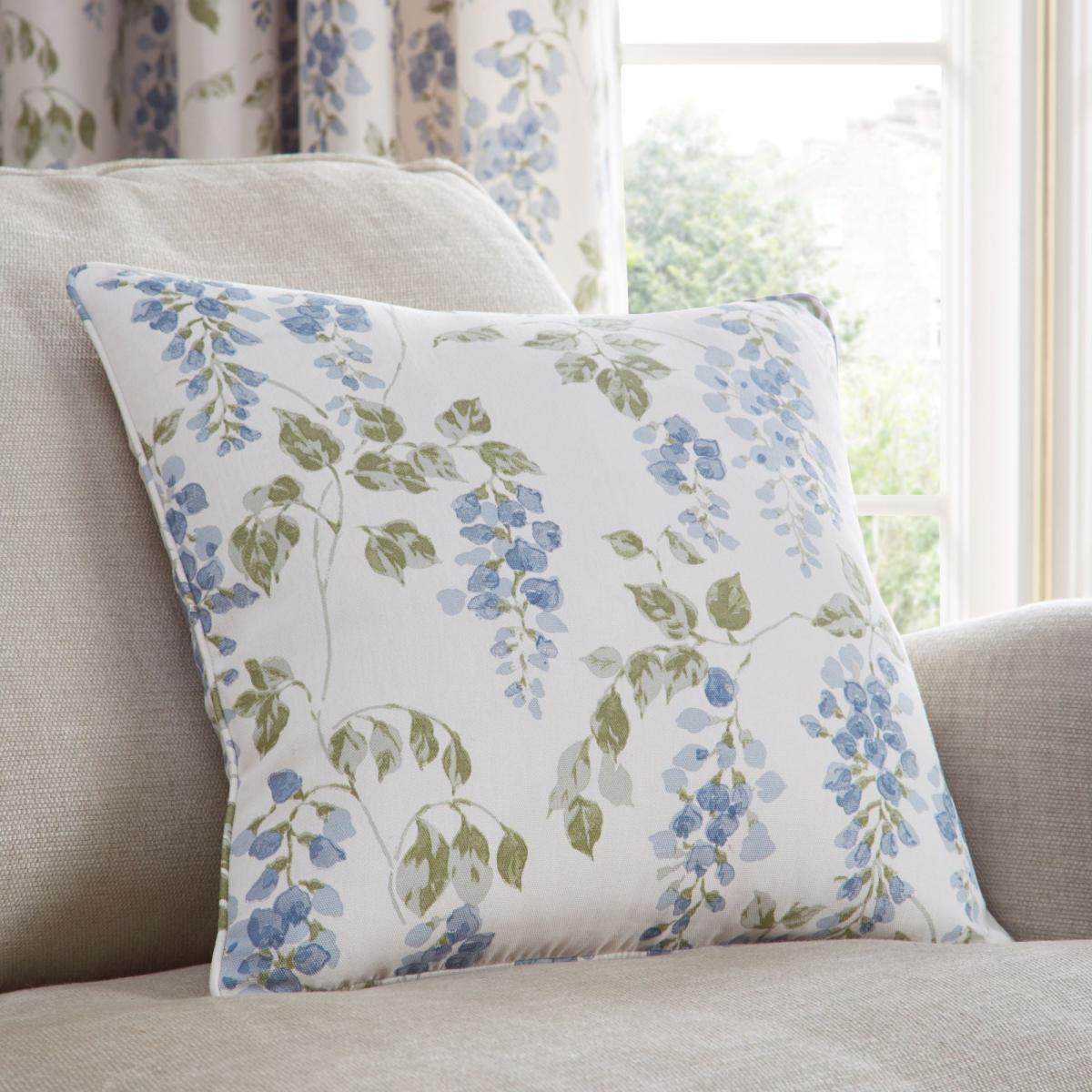 Wisteria Ashley Blue Pencil Pleat Curtains Ashley Blue – image 6
