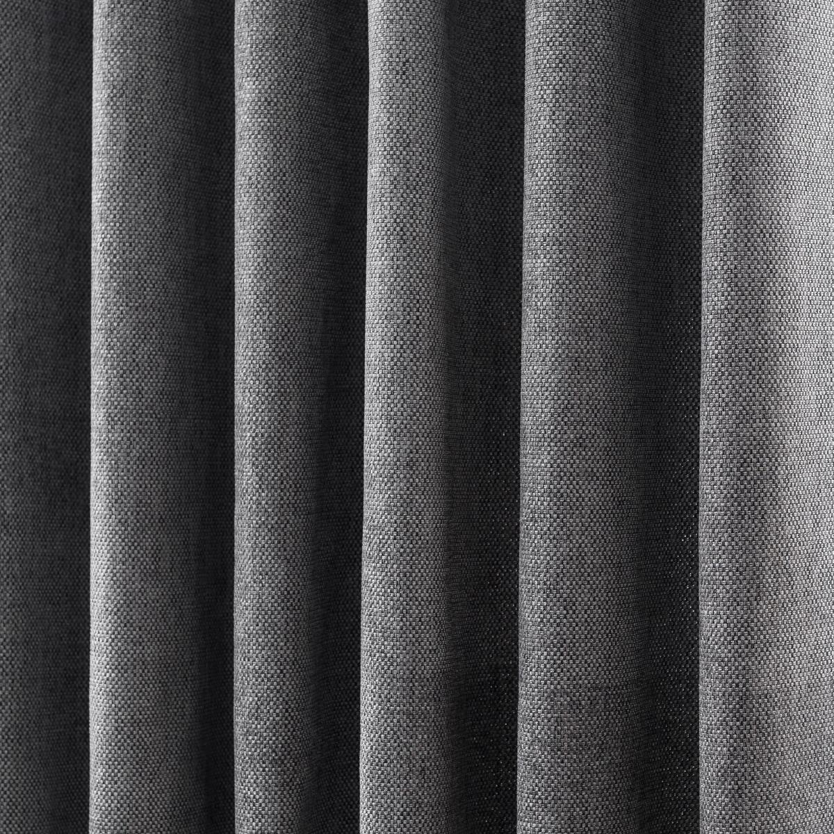 Oxford Charcoal Chenille Pencil Pleat Curtains Charcoal – image 5