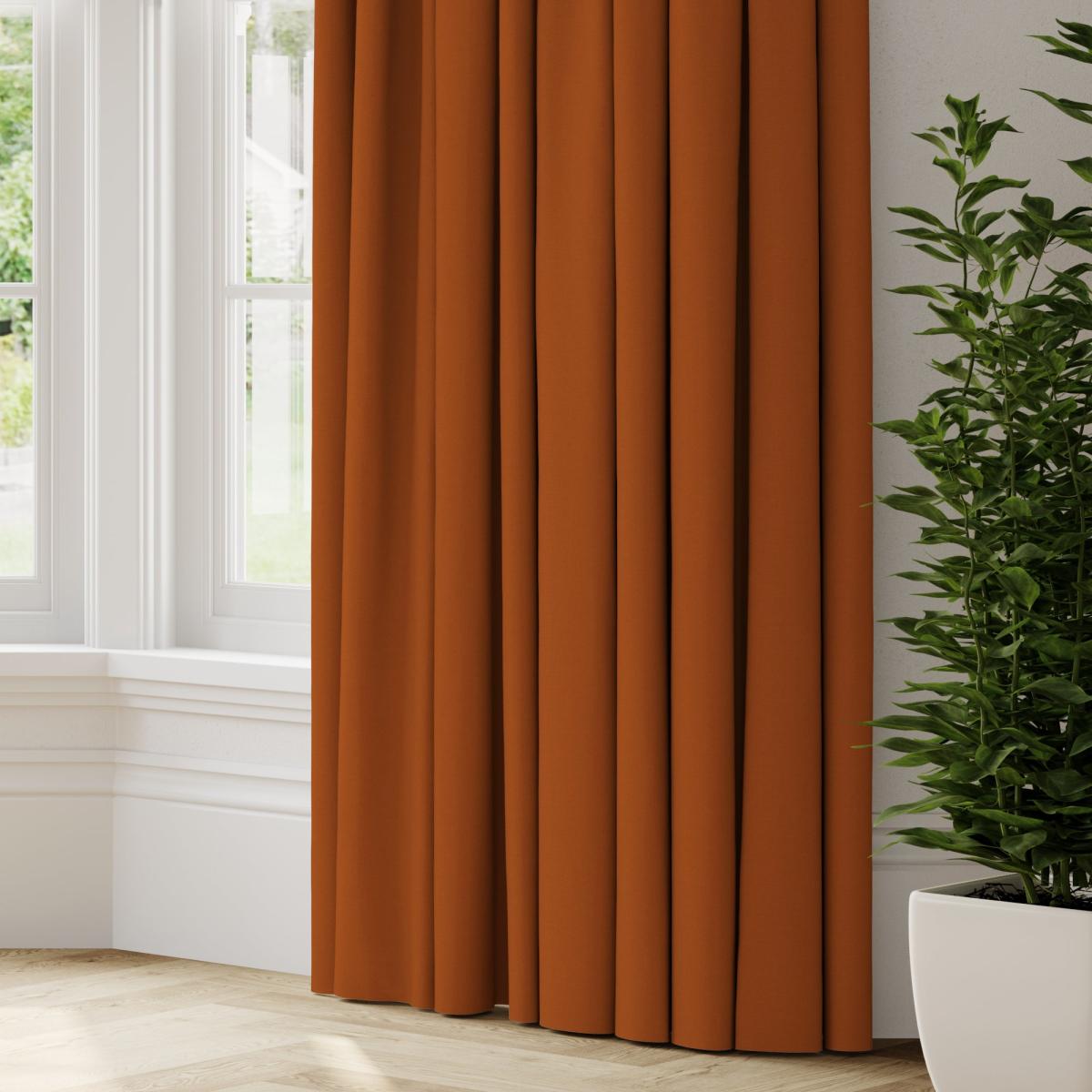 Panama Cotton Made to Measure Curtains Panama Rust – image 2