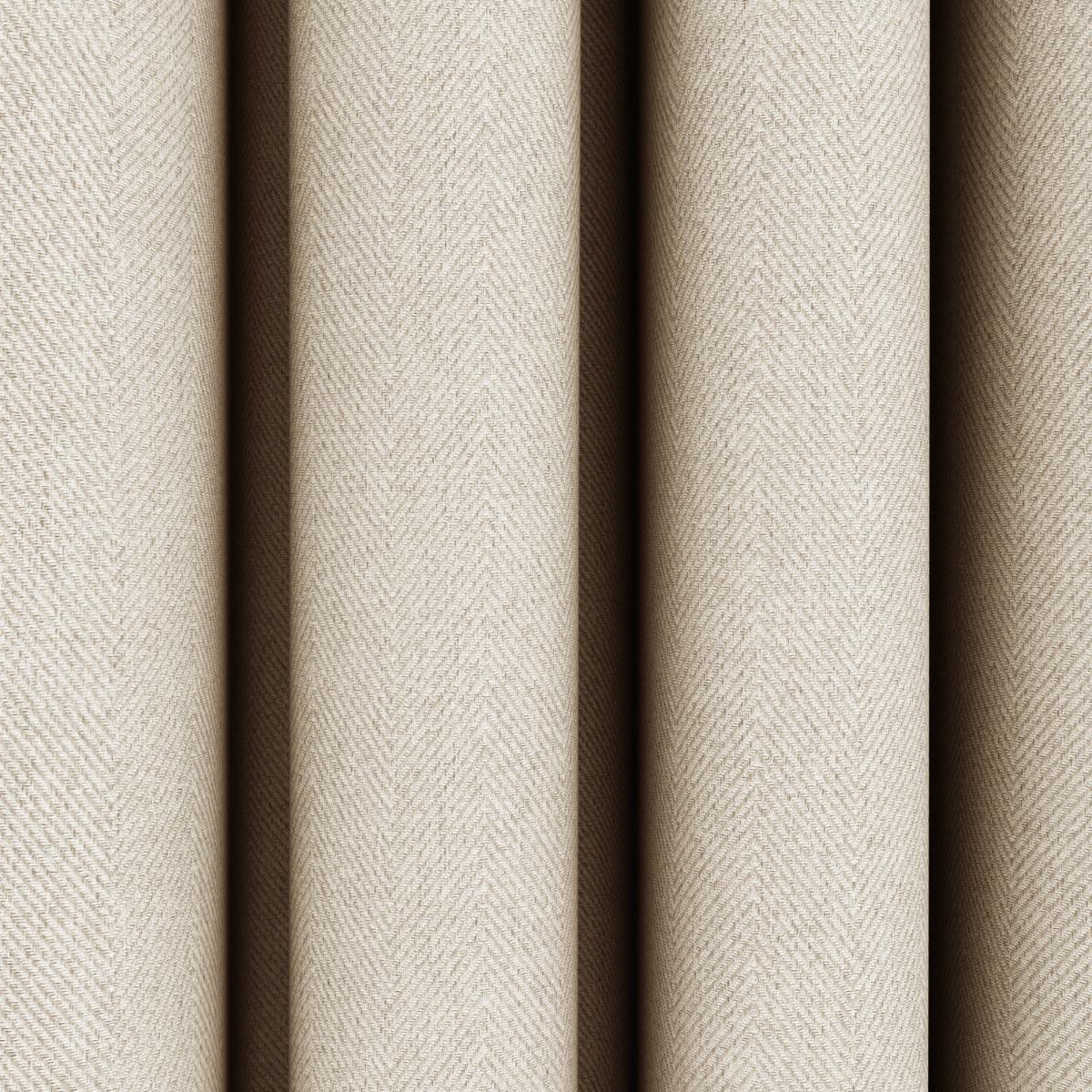 Rotterdam Herringbone Mushroom Blackout Pencil Pleat Curtains Mushroom – image 3