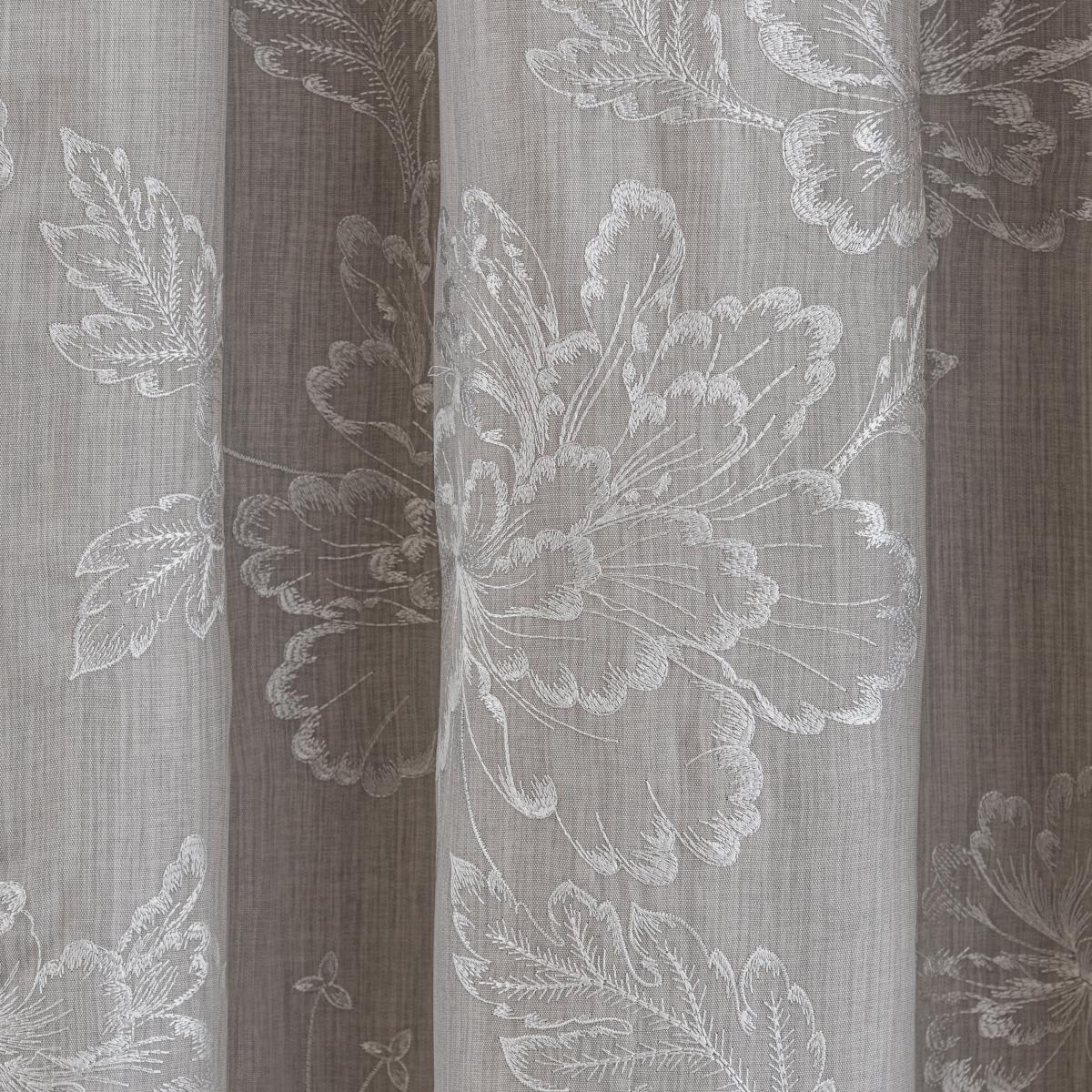 Flourish Grey Pencil Pleat Curtains Grey/White – image 6