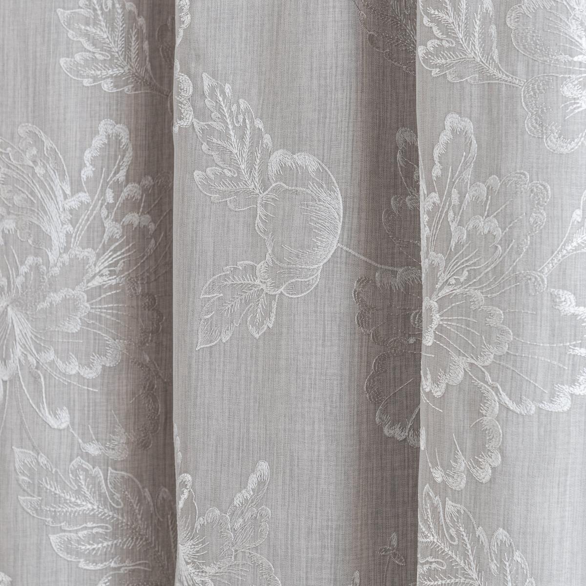 Flourish Grey Pencil Pleat Curtains Grey/White – image 7