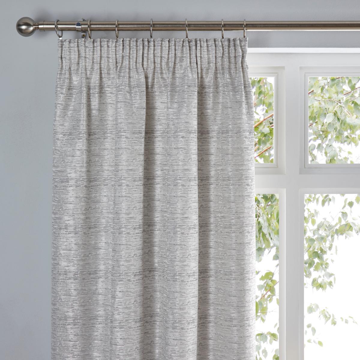 Molly White Pencil Pleat Curtains White – image 1
