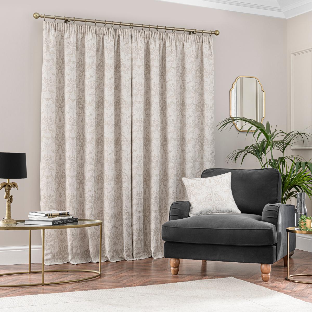Zanzibar Pencil Pleat Curtains Natural Natural – image 4