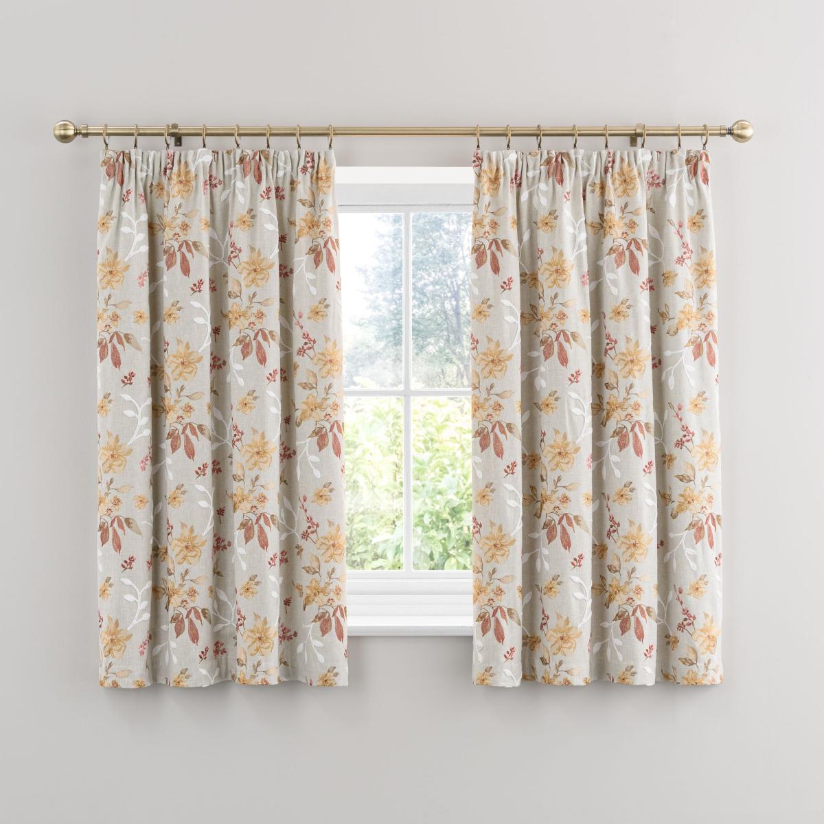 Jasmine Natural Pencil Pleat Curtains Natural – image 5