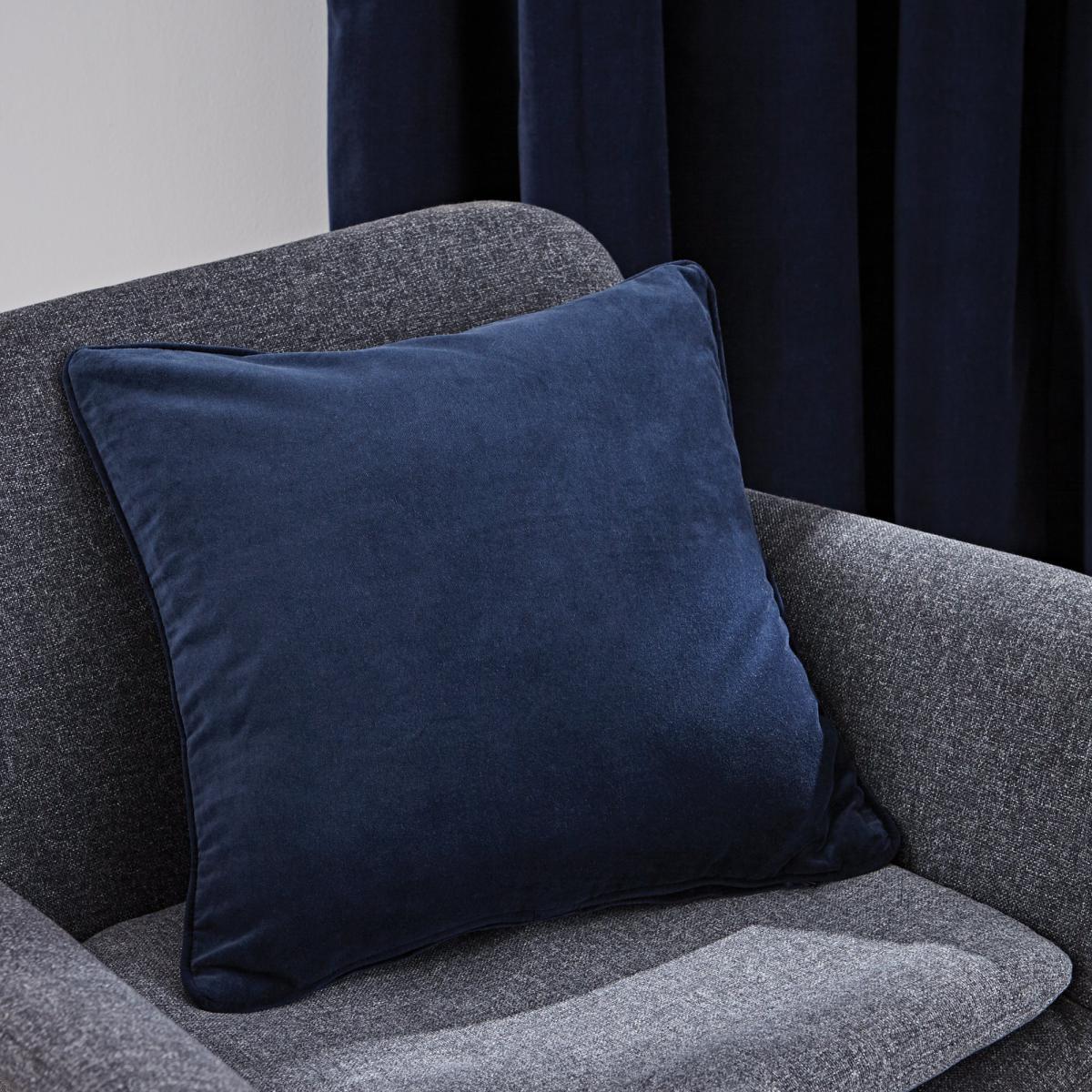 Peyton Indigo Pencil Pleat Curtains Blue – image 5