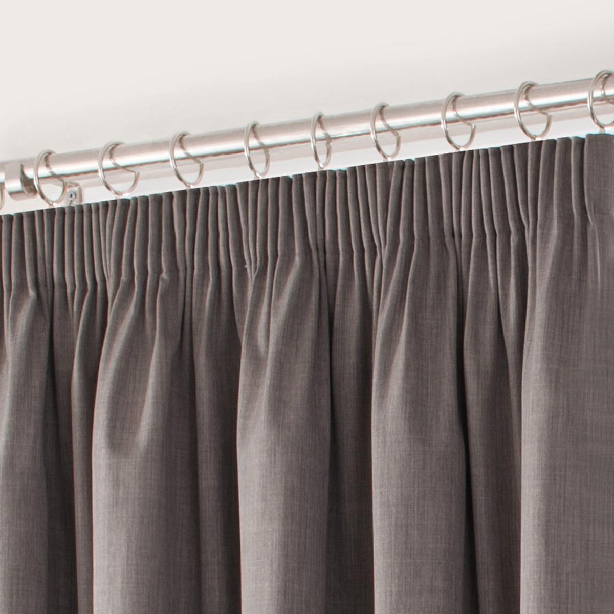 Solar Stone Blackout Pencil Pleat Curtains Brown – image 4