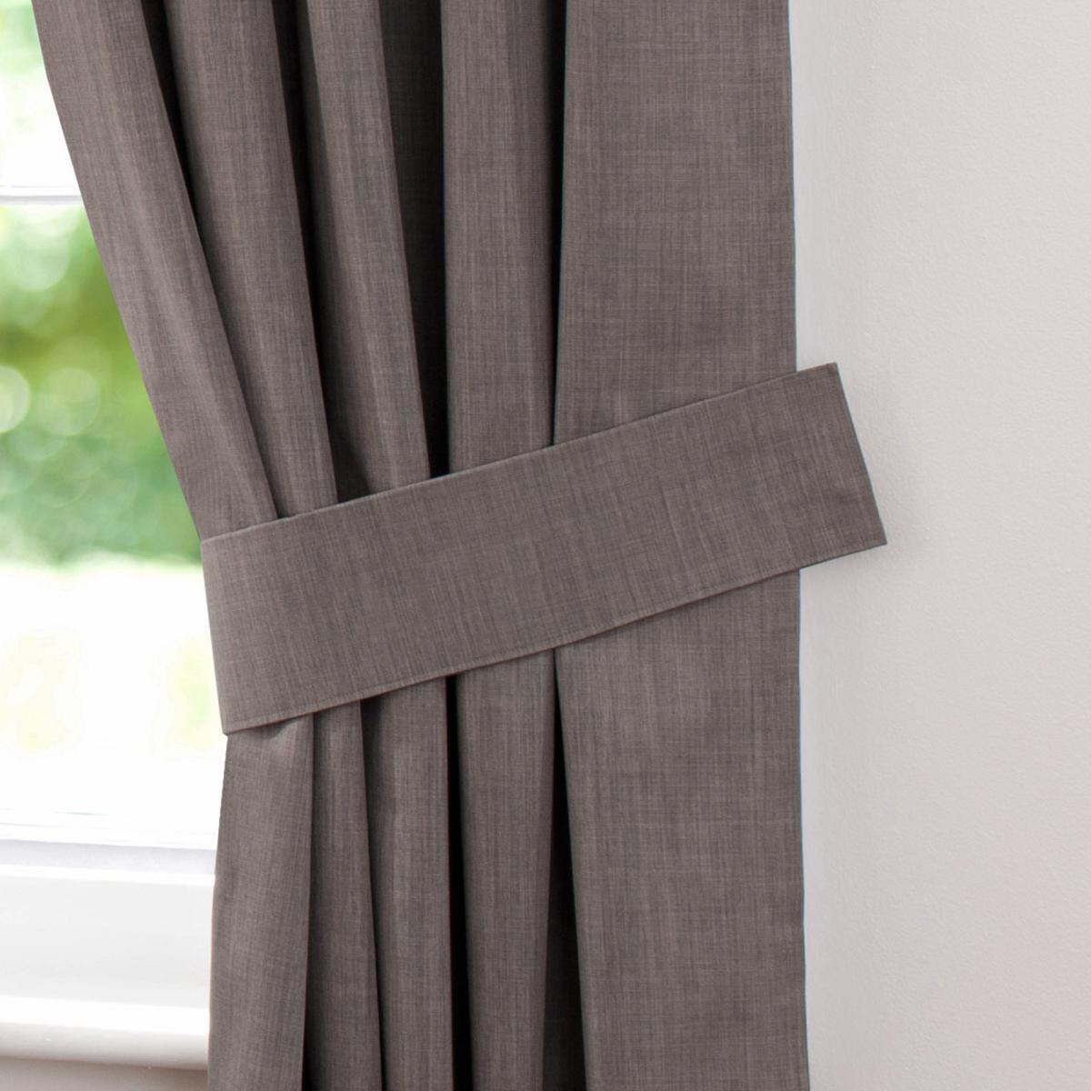 Solar Stone Blackout Pencil Pleat Curtains Brown – image 5