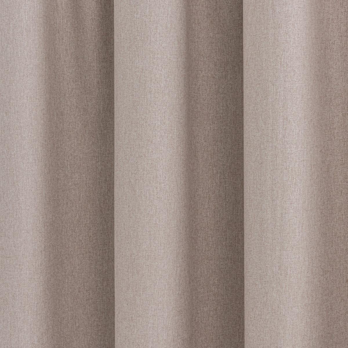 Luna Brushed Pebble Blackout Pencil Pleat Curtains Beige – image 5