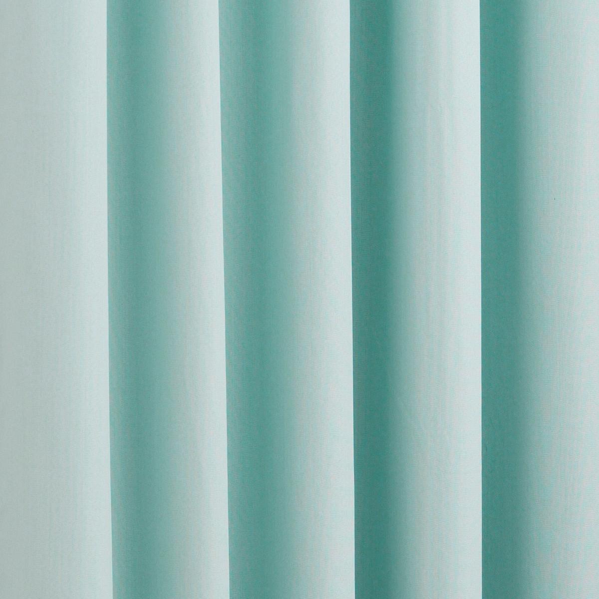 Solar Mint Blackout Pencil Pleat Curtains Blue – image 3