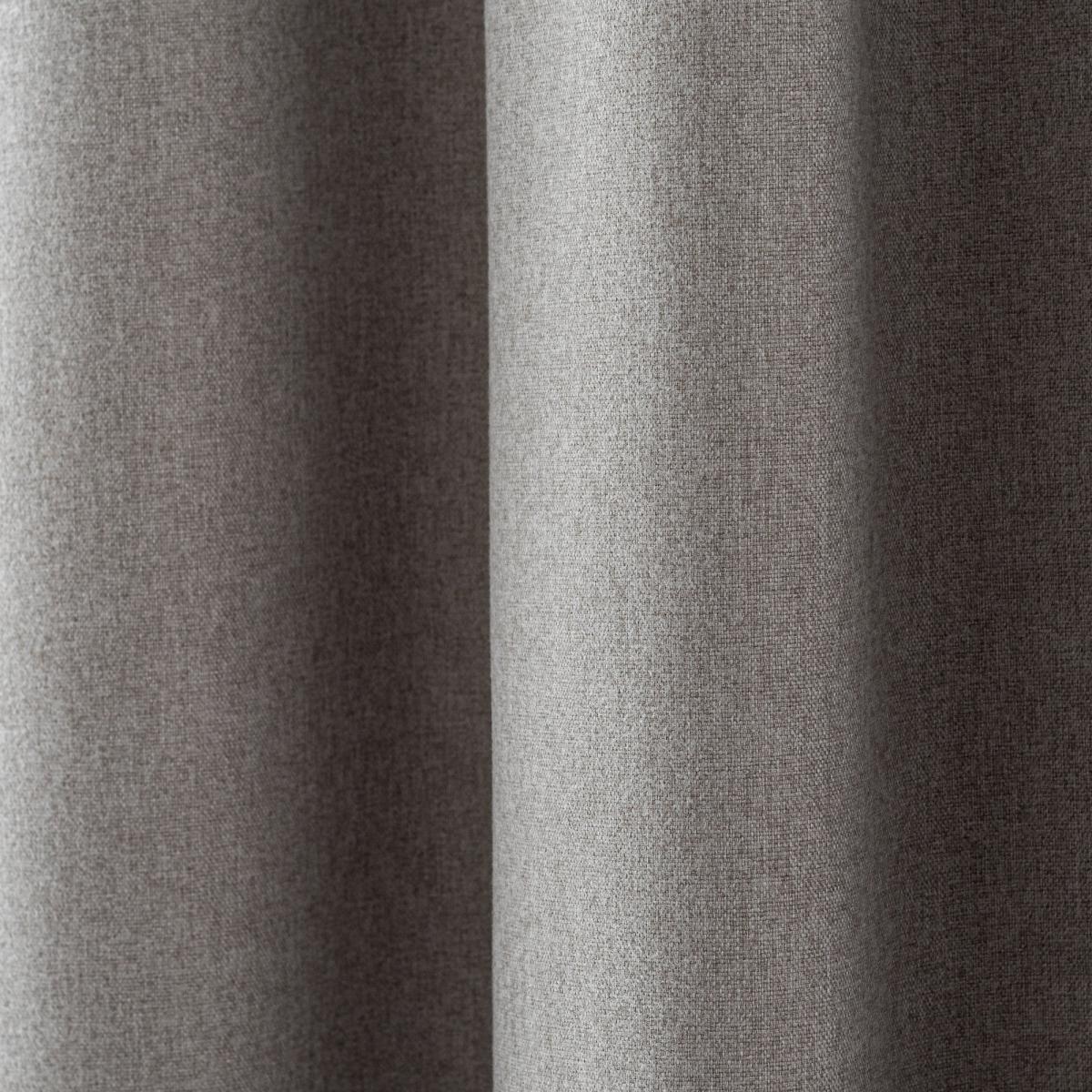 Luna Mid Grey Blackout Pencil Pleat Curtains Grey – image 5