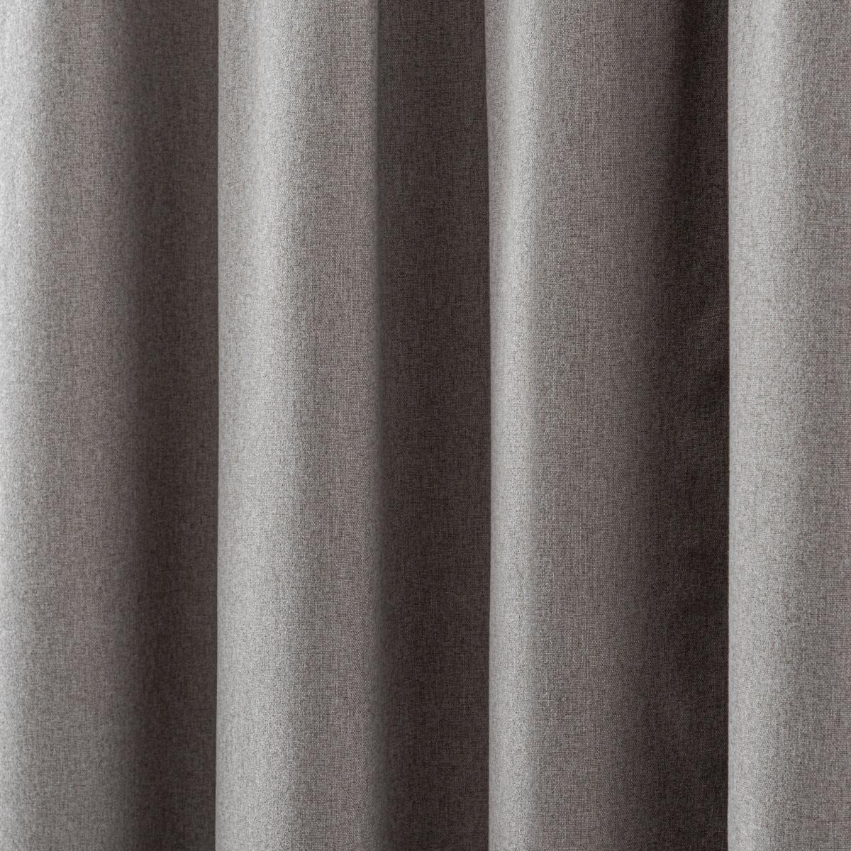 Luna Mid Grey Blackout Pencil Pleat Curtains Grey – image 6