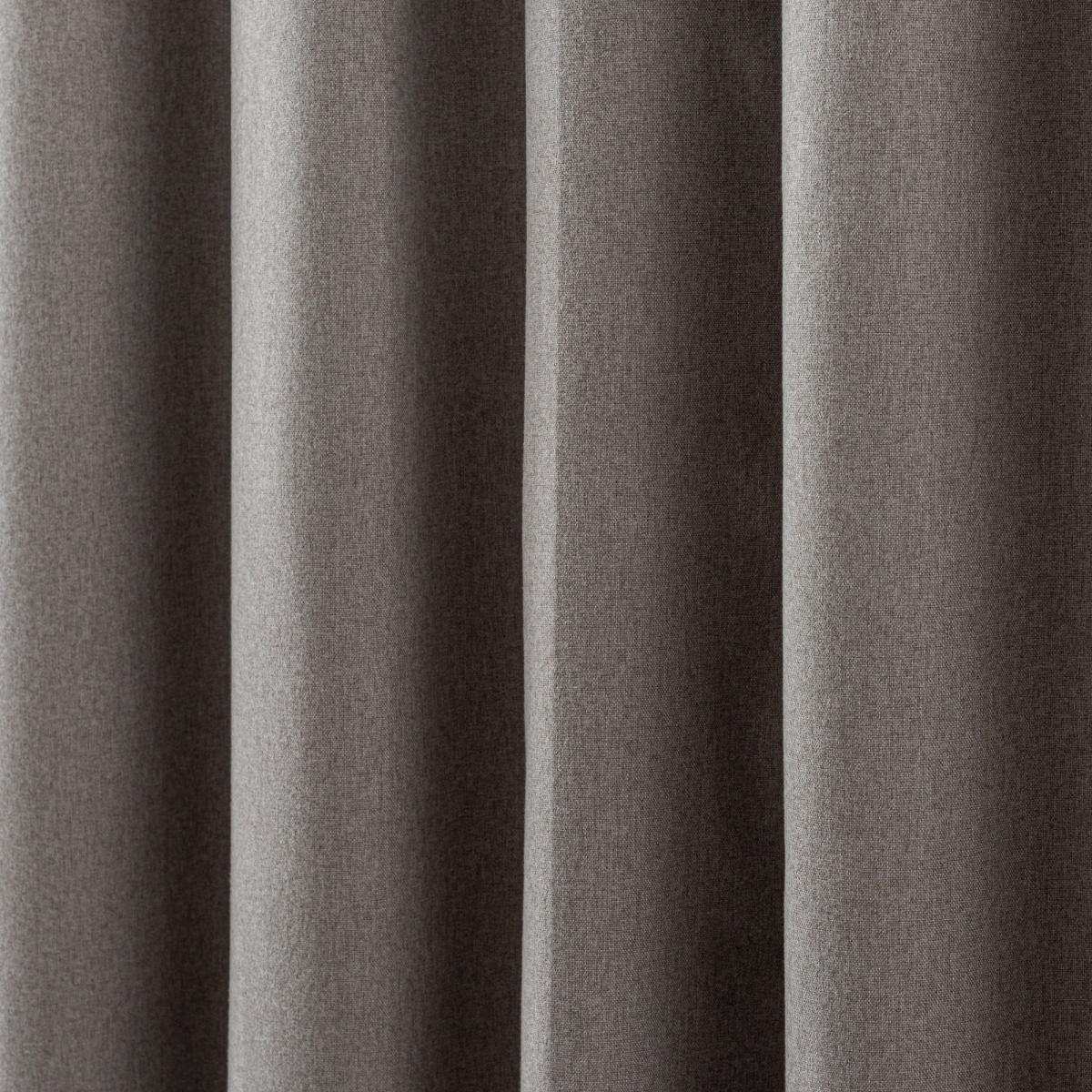 Luna Mid Grey Blackout Pencil Pleat Curtains Grey – image 7