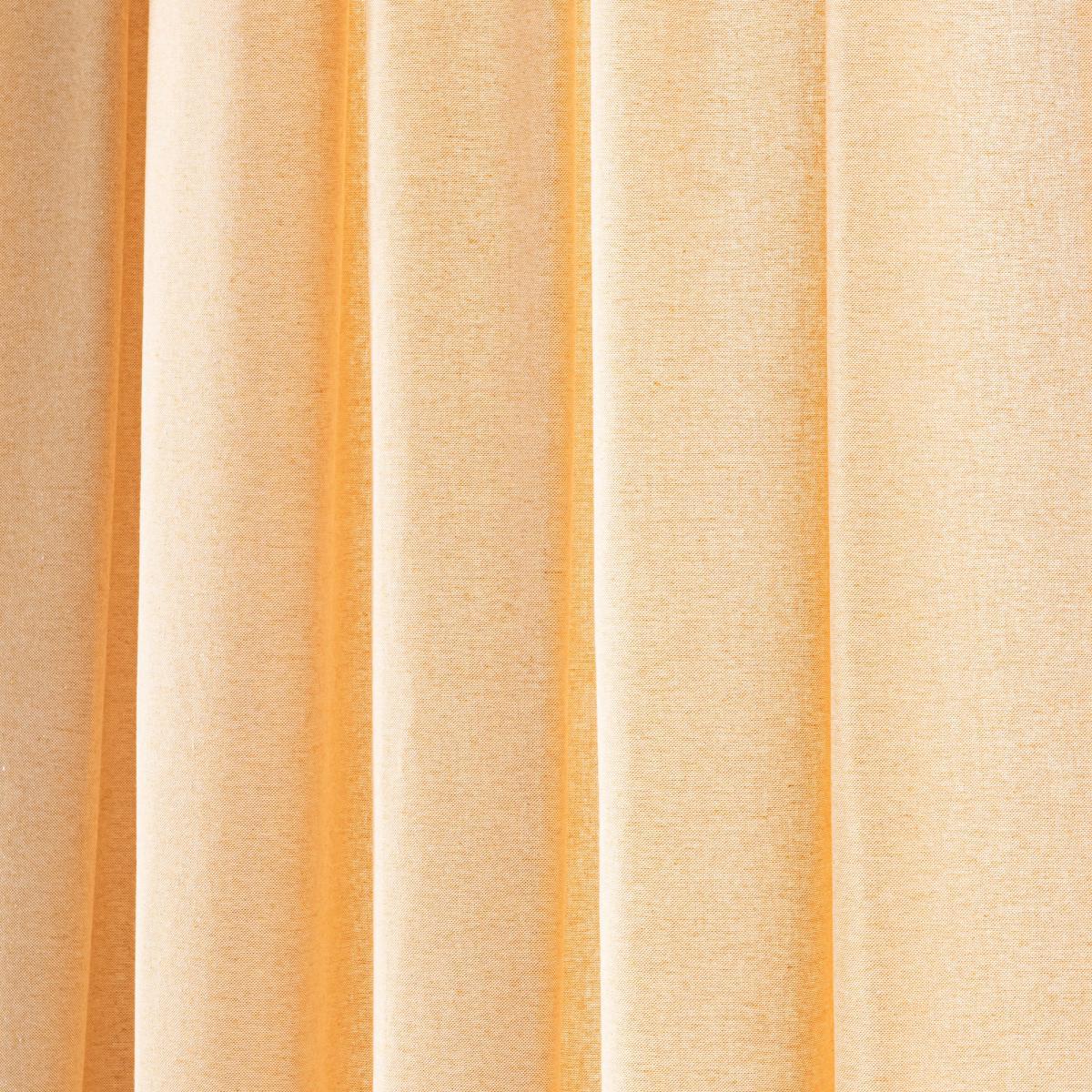 Linen Look Ochre Tab Top Pencil Pleat Curtains Yellow – image 4