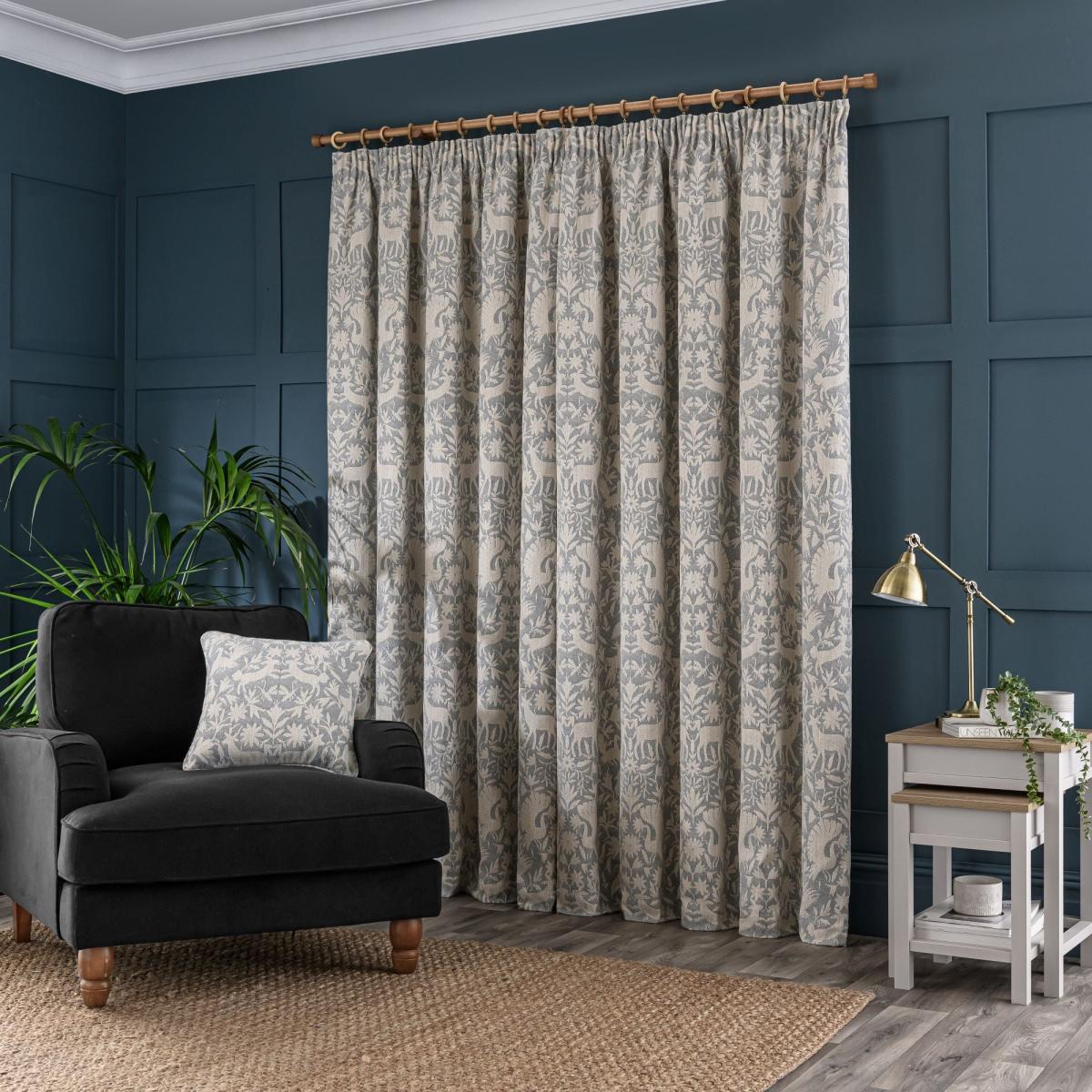 Churchgate Bradgate Seafoam Pencil Pleat Curtains Seafoam – image 3