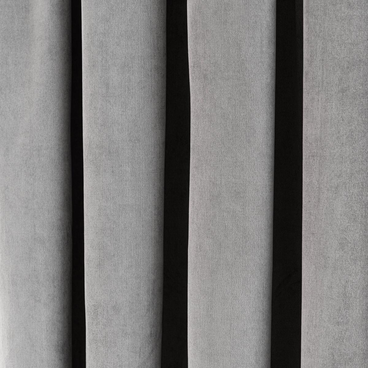 Margot Velour Grey Pencil Pleat Curtains Grey – image 5