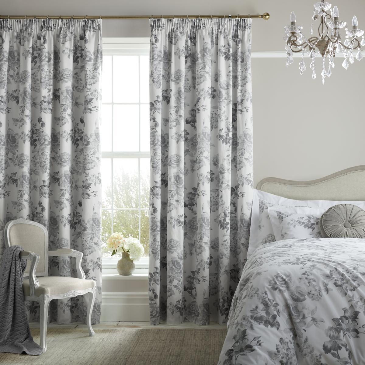 Holly Willoughby Tamsin Grey Pencil Pleat Curtains Grey – image 2