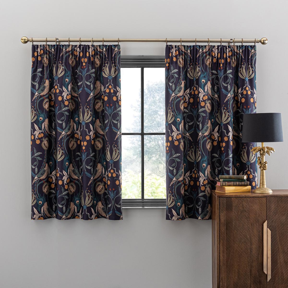 Havisham Navy Pencil Pleat Curtains Navy – image 4
