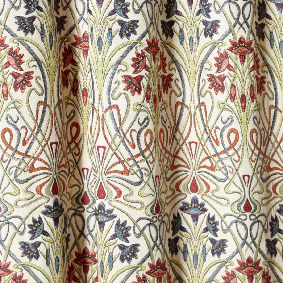 Lucetta Jewel Pencil Pleat Door Curtain Red, Blue and Green – image 2