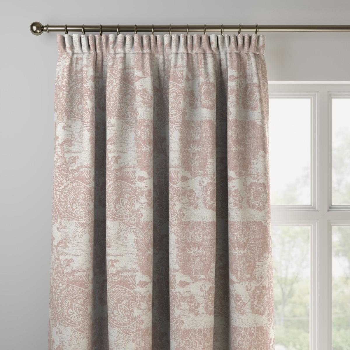 Nancy Made to Measure Curtains Nancy Damask Blush Pink – image 2